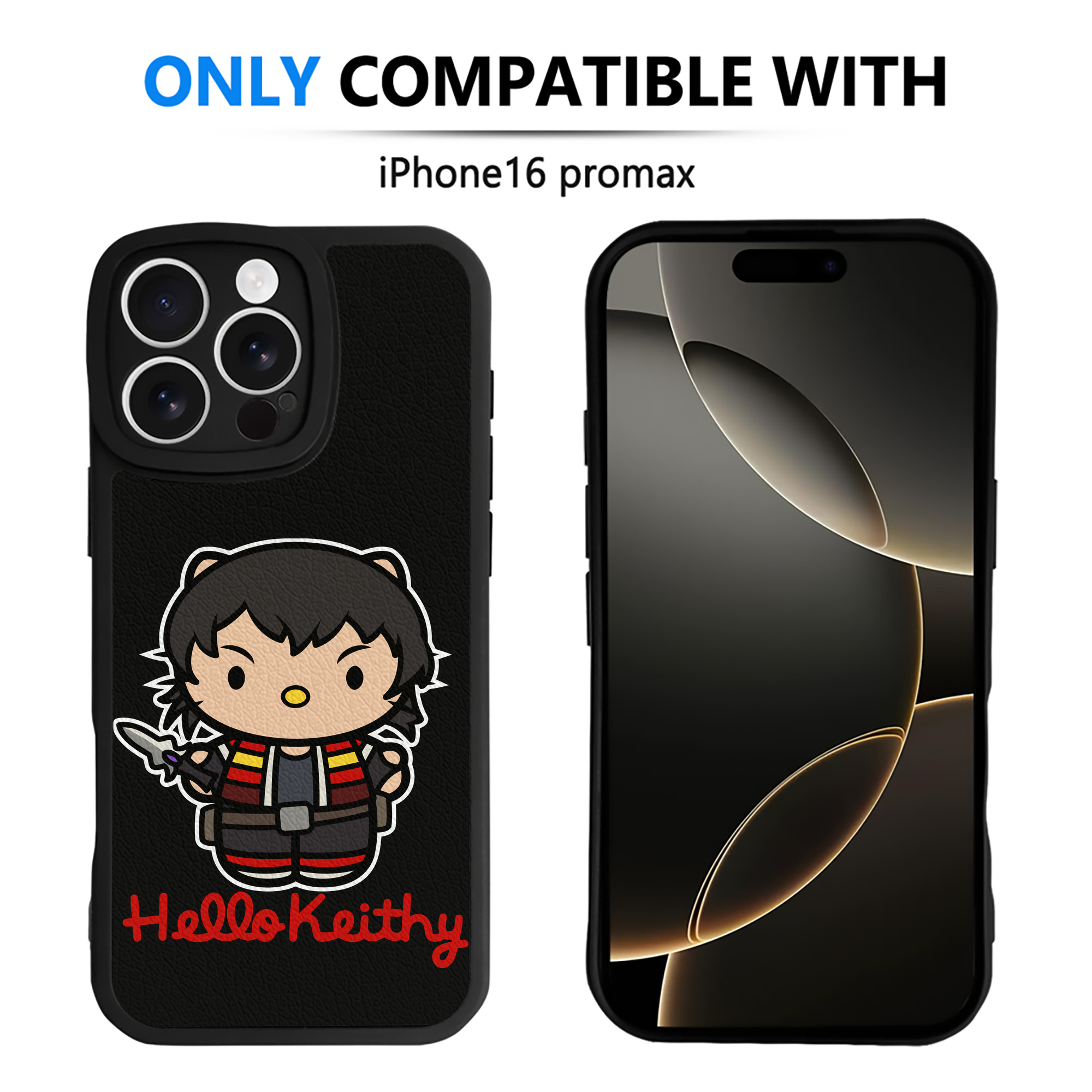 （画像用） Hello Kitty ハローキティ 【iPhone 16シリーズ対応】シリコンスマホケース（レザー調） 材質：シリコン